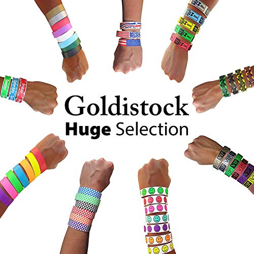 Heavier Tyvek Wristbands 7.5 Mil Goldistock Select Series Metallic