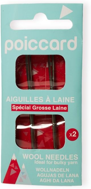 Needles for wool with Special Round Toe - Perfect to finish Knitting & Crochet. Recommended for Sewing Big Wool - 10/15 mm Pack of 2.