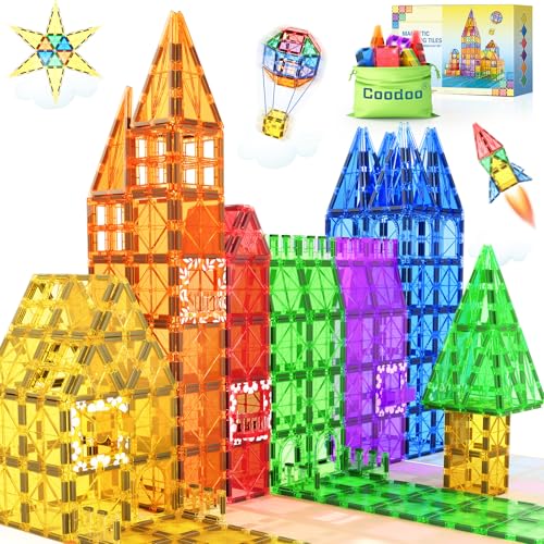 60 Azulejos Magnéticos, Juguetes de Construcción Magnética para Niños