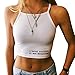Kwok Women's Boho Tank Tops Halter Bustier Bra Vest Crop Top Shirt Blouse Cami (S)