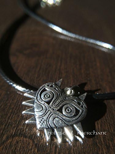 Zelda Majoras Mask 3D Pendant Necklace - Lead Free Pewter Cast Zelda Necklace Cosplay Jewelry Triforce Geeky Fandom gift Skull Kid