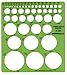 ALVIN, TD1204, Circle Master Template, Drawing and Drafting Tool for Artists, Architects, Design and Drafting, 7.25