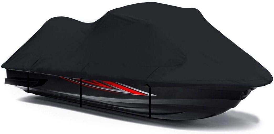 BLACK PWC 600D JET SKI Cover Compatible for Sea Doo Sea-Doo GTX 1996 1997 2000 2002 Jet Ski Watercraft Cover