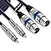 JOLGOO XLR to RCA Cable, Dual XLR Female to Dual RCA Male, 5 Feet HiFi Audio Cable, 4N OFC Wire, for Amplifier, Mixer, Microphone