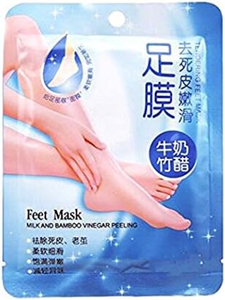 LOTGO Foot Mask Bamboo Vinegar Feet Mask Milk Membrane Foot care Chamfer Whitening and Moisturizing Exfoliating,1 Pair