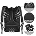 Travel Laptop Backpack, PRASACCO Outdoor Hiking Dayback Water Resistant Anti Theft 17inch Business Computer Bag, College School Backpack for Men Women, Black