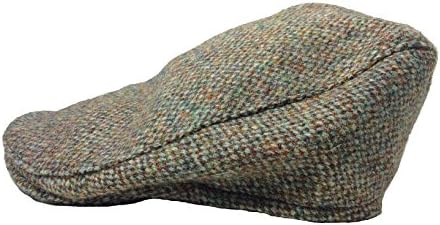 Touring Cap Tan Tweed Donegal Fleck Hanna Hats Irish Made XL