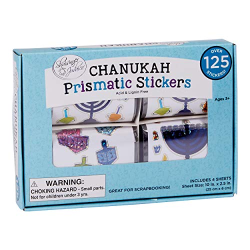 Rite -Lite Judaica Prismatic Box Chanukah Sticker, 1 EA, Multicolor