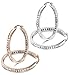 Jstyle 2Pcs Stainless Steel Hoop Earring for Women Girls CZ Earrings Set,35MM
