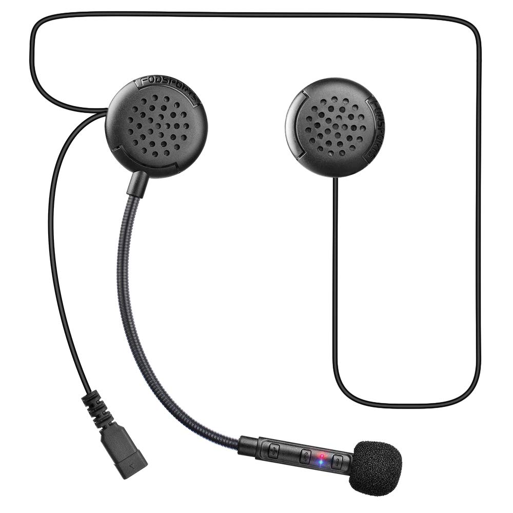 Fodsports F1 Motorcycle Helmet Intercom Headset, Bluetooth 5.0 Headphones Communication Systems, Automatic Answering, High Sound Quality System, FM radio, Handsfree Calls for Motorbike Skiing