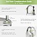 Combination Lock, KeeKit 4 Digit Combination Padlock, Waterproof Combination Lock Set for School, Gym or Sports Locker, Door, Cases, Toolbox and Fences, Hasp Storage, Silver&Black, Pack of 2