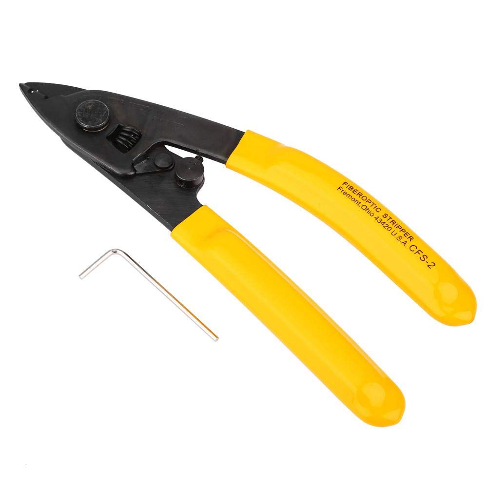 ASHATA CFS-2 Dual Port FTTH Fibre Optic Cable Stripper Tool for Electrical Maintenance and Machine Maintenance etc.