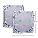 Windshield Sun Shade Suv Sunshade Car Minivan Truck Accessories Easy-Select Size Chart with Your Vehicle Windshield Universal Luxurious-210T Car Sun Shade Car Window Shade UV and Heat Reflector 2pc