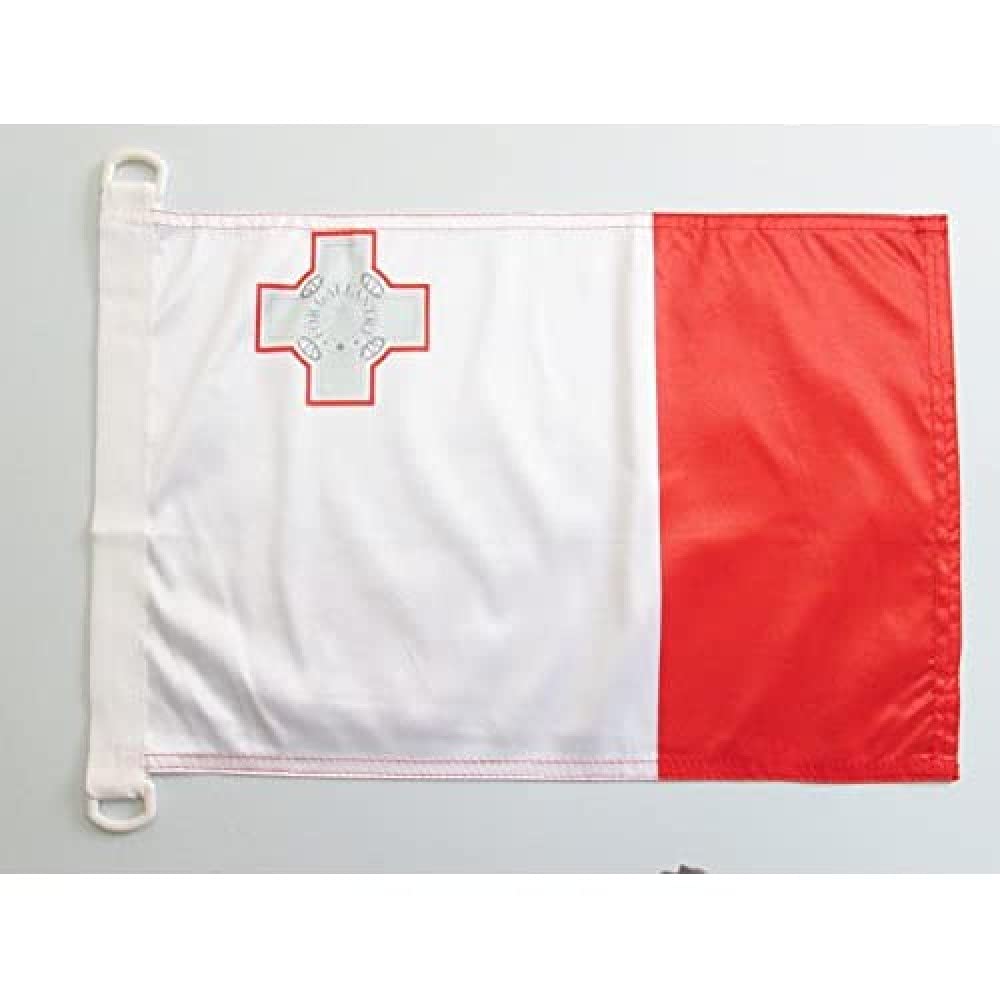 AZ FLAG - Malta Nautical Flag - 18'' x 12'' - For Outdoor and Boat - Maltese Banner Knitted Polyester with Two Plastic Rings - Vivid Colors - 12x18 in - 45x30 Cm — image 1