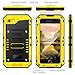 Beasyjoy for iPhone SE 2022/3rd/2020/8/7 Metal Case, Waterproof Heavy Duty with Screen Protector, Full Body Protective Shockproof Military Grade Drop-Proof Defender Durable Phone Case, Yellow