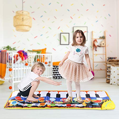 image for WOSTOO Music Mat, 19 Keyboard PlayMat Piano Mat Dance Floor Mat with 8