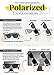 LUOMON Mens Sports Polarized Sunglasses Silver Frame/Grey Lens UV Protection Sunglasses for Men 8177