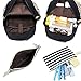 Waterproof Canvas Backpack for College Girls Women USB Charging Port Fits 14