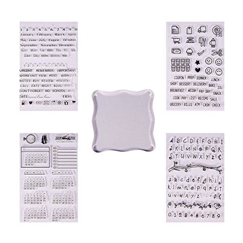 Ph pandahall 4 sheets clear silicone stamps alphabet ca…