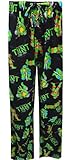 Nickelodeon Men's Briefly Stated TMNT Ninja Warrior Lounge Pant, Black, Small