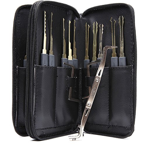 28Piece Lock Pick Set with Transparent Padlock Picking Tool Kit