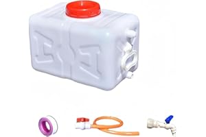 FXIAOY Household and Outdoor Water Tank with Faucet - Portable and Durable Plastic Water Storage Cube