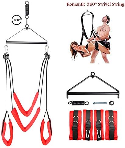 Sē&x Swivel Swings - Support 360 Spinning and 800 lbs Load Capacity - Easy to Install (Red)