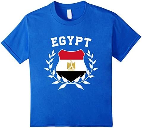 Kids Egyptian Flag Shirt - Egypt Flag Emblem 6 Royal Blue