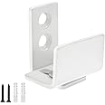BokWin White Barn Door Guide - Adjustable Wall Mounted - Works on Grooved & Non-Grooved Doors - Easy to Install