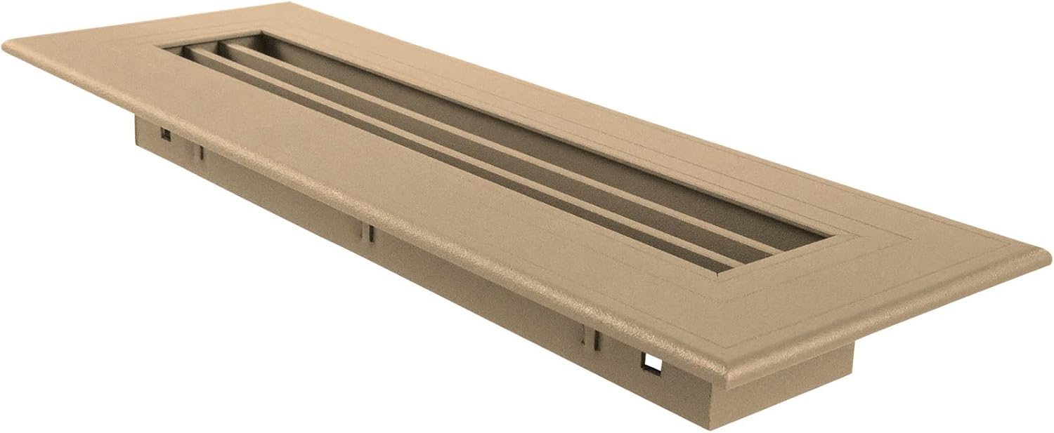 Registers, Grilles & Vents - Shoemaker Manufacturing, Desert Clay, 2x10, Premium Modern Aluminum Floor Grille, Heavy Duty Floor Grille
