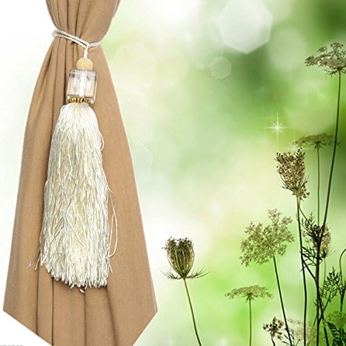 Window Dressings Beautiful Draperies Curtains A Pair Luxury Glass Crystal Tassels Curtain Tieback Buckle Drapery Holder Home Decor Home Textiles Window Treatments White