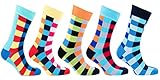 Socks n Socks-Men's 5-pair Luxury Fun Cool Cotton Colorful Dress Socks Gift Box …