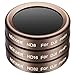 Neewer 3 Pieces Lens Filter Kit for DJI Phantom 4 Pro, Multi-Coated, High Definition Glass and Aluminum Alloy Frame Includes: ND8, ND16 and ND32 (Gold)