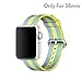 Betterconn New Woven Nylon Classic Replacement Sport Wrist Strap Watchbands Bracelet Connector for Apple iWatch 38mm Series3 Series2 Series1 38MM Green