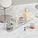 mDesign Vanity Cosmetics Make Up Health and Beauty Supplies Organizer Storage Tote - Large, Clear