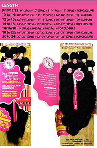 Amazon Com Brazilian Bundle Hair Bombshell Natual Body Wave One
