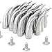 RUBYCA 20 Sets 21mm Silver Color Cat Claw Studs and Spikes Metal Screw Back Leather-Craft Findings