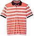 Nautica Men's Classic Fit Short Sleeve Striped Moisture Wicking Polo Shirt