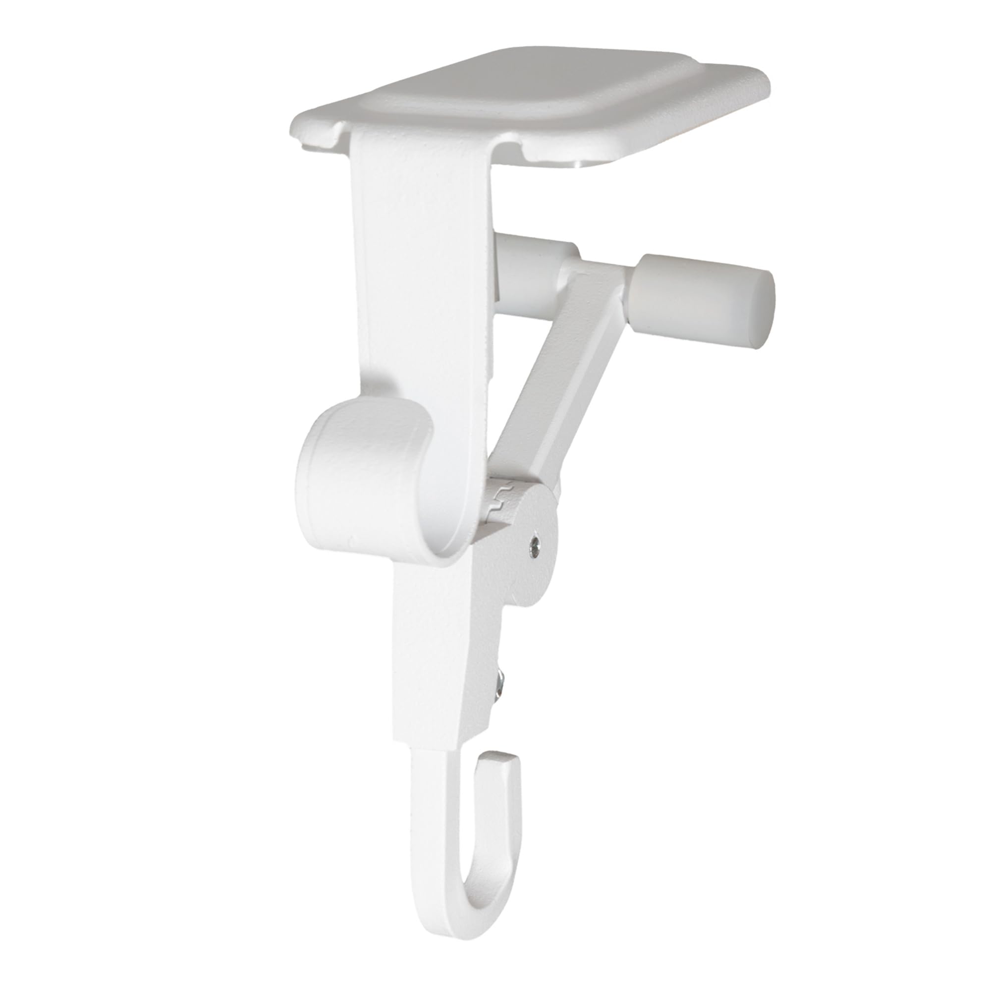 Photo 1 of [Fireplace Stocking and Garland Hanger] - Patented Mantle Holder Has Two Hooks - Hold Christmas Stocking and Hang Garland - Durable Wrought Iron - Padded Contact Points (2 Pack - White)