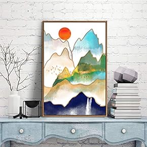 Framed Canvas Wall Art for Living Room, Bedroom City and Landscape Canvas Prints for Modern Home Decoration Ready to Hang - 16"x24" inches