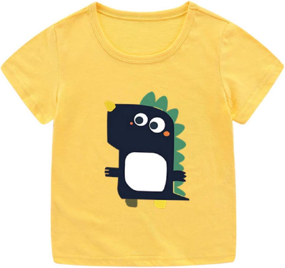 Little Toddler Dinosaur Shirt for Boys Cotton Short Sleeve T-Shirts T-Rex Tee Tops