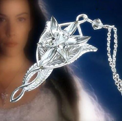 Lord of The Rings Silver Plated Arwen Evenstar Pendant Necklace,Lord Rings Necklace for Women,Girls Christmas Gift