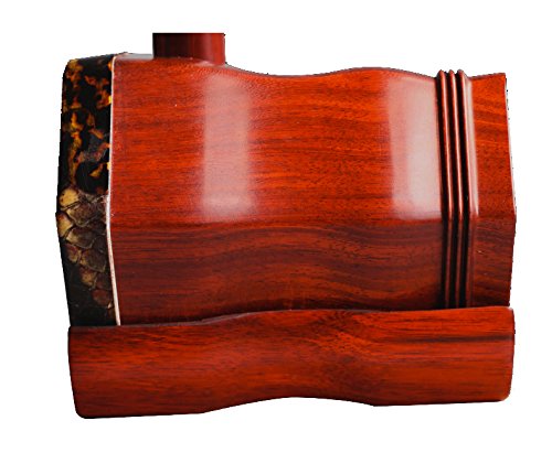 OrientalMusicSanctuary Concerto Grade African Sandalwood Erhu with Engraved Dragon Head - with USA Warranty - Two Stringed Chinese Violin Fiddle Instrument