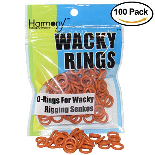 Wacky Rings - (CRAWFISH ORANGE) O-Rings for Wacky Rigging Senko Worms (100 orings for 4&5" Senkos)