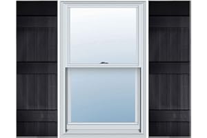Builders Choice EVB14063BL Shutters, 14" x 63", Black