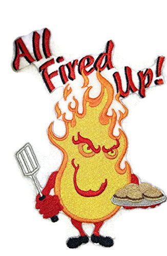 Lets go Outback for BBQ Apron Design [Get All Fired Up ] Embroidered Iron On/Sew Patch 5.5X 8"]Made in USA] …