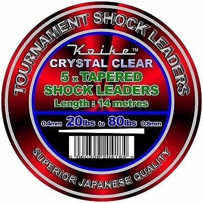 koike Tapered Shockleader - 20lb to 80lb - (Spool of 5 Leaders)