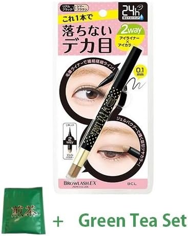 Brow Lash EX Water Strong W Eyeliner Lady Real Black ~ Shimmer Brown (Green Tea Set)