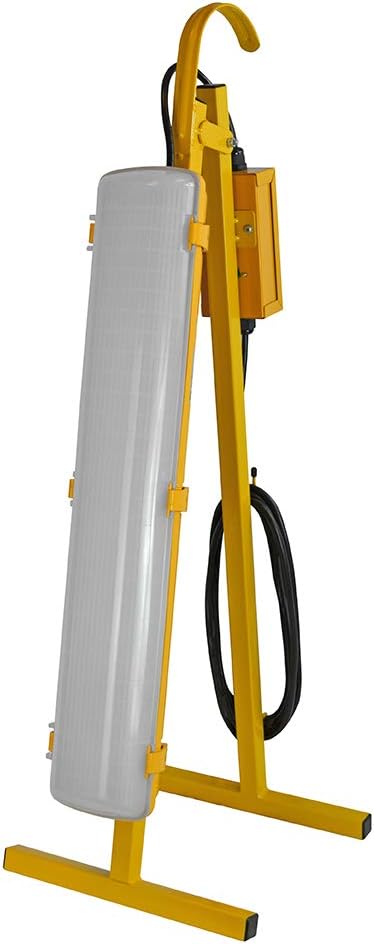 Faithfull FPPSLFW30W LED Plasterers Folding Light Mains Powered Linkable 2600 Lm 240V 3M Cable, Yellow