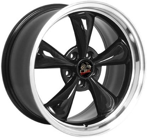 Partsynergy Replacement For 18" Rim Fits 1994-2004 Ford Mustang Bullitt Style Gloss Black 18x9 Aluminum Wheel